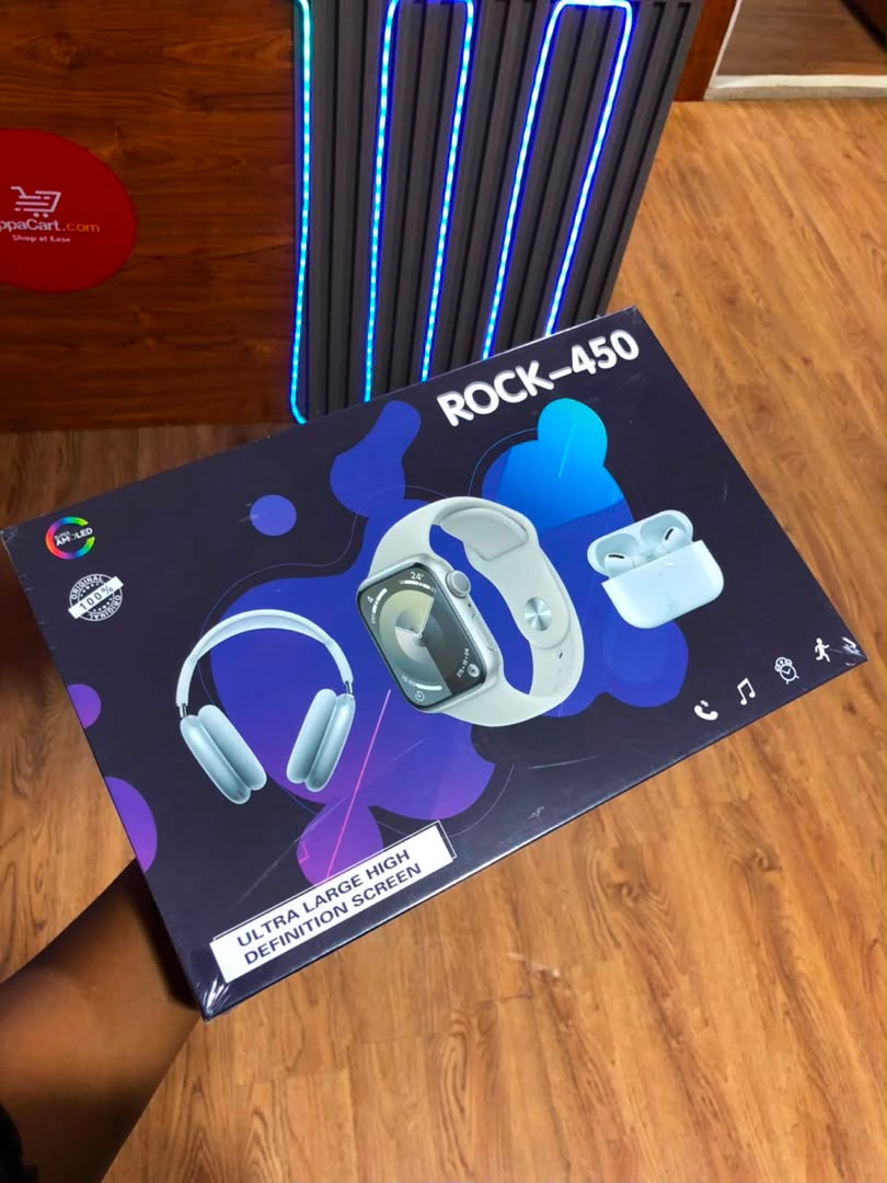 ROCK-450 Smart Watch 7-in-1 Gift Set – Bluetooth Calling, Wireless Earbuds, Wireless Headphones & Fitness Tracker – Multicolour thumbnail 2